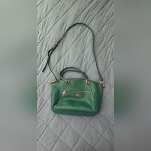 Coach Green Leather Shoulder Bag